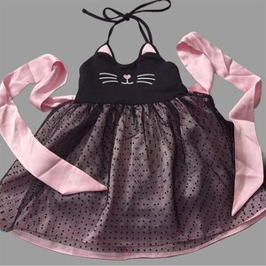NWOT Savannah SMOCKS Pink and Black Cat dress for Kids
